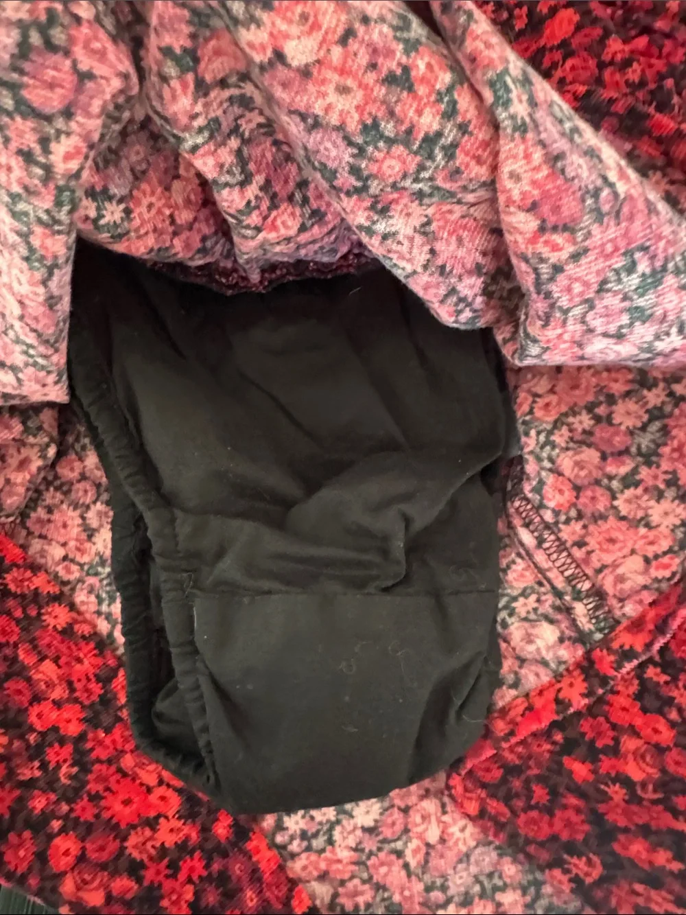 Baby Gap Toddler Girls Red Black Floral Corduroy Dress Years Long Sleeve Size 3T